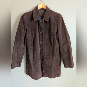 Y2K Vintage Relativity Brown Suede Coat Size Medium